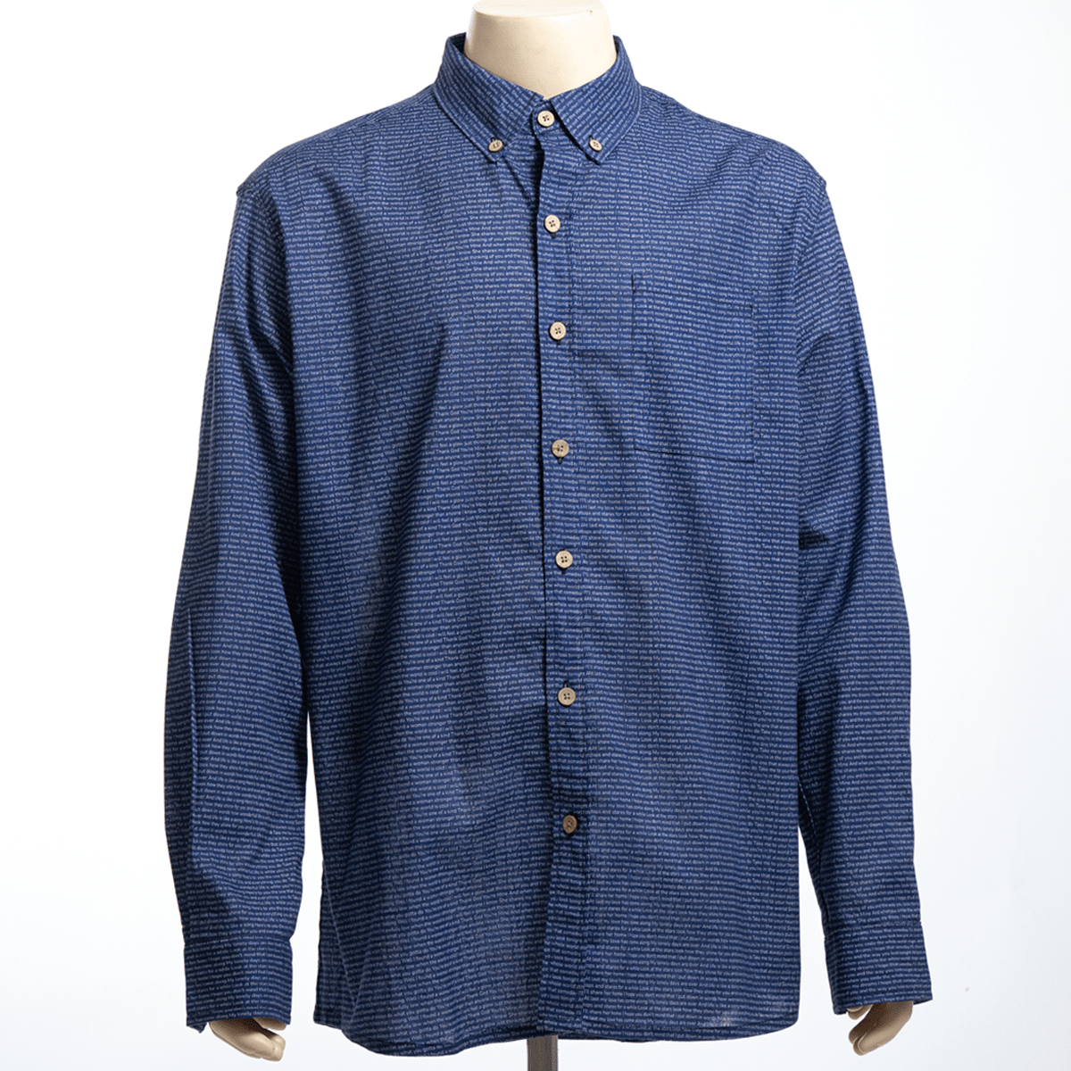 Men's Linen Textured Cotton Long Sleeve Pocket Shirt - TuneInk