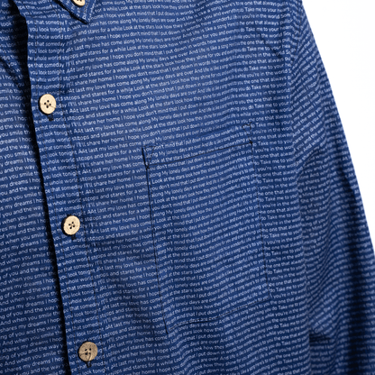 Men's Linen Textured Cotton Long Sleeve Pocket Shirt - TuneInk