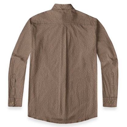Men's Linen Textured Cotton Long Sleeve Pocket Shirt - TuneInk