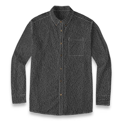Men's Linen Textured Cotton Long Sleeve Pocket Shirt - TuneInk