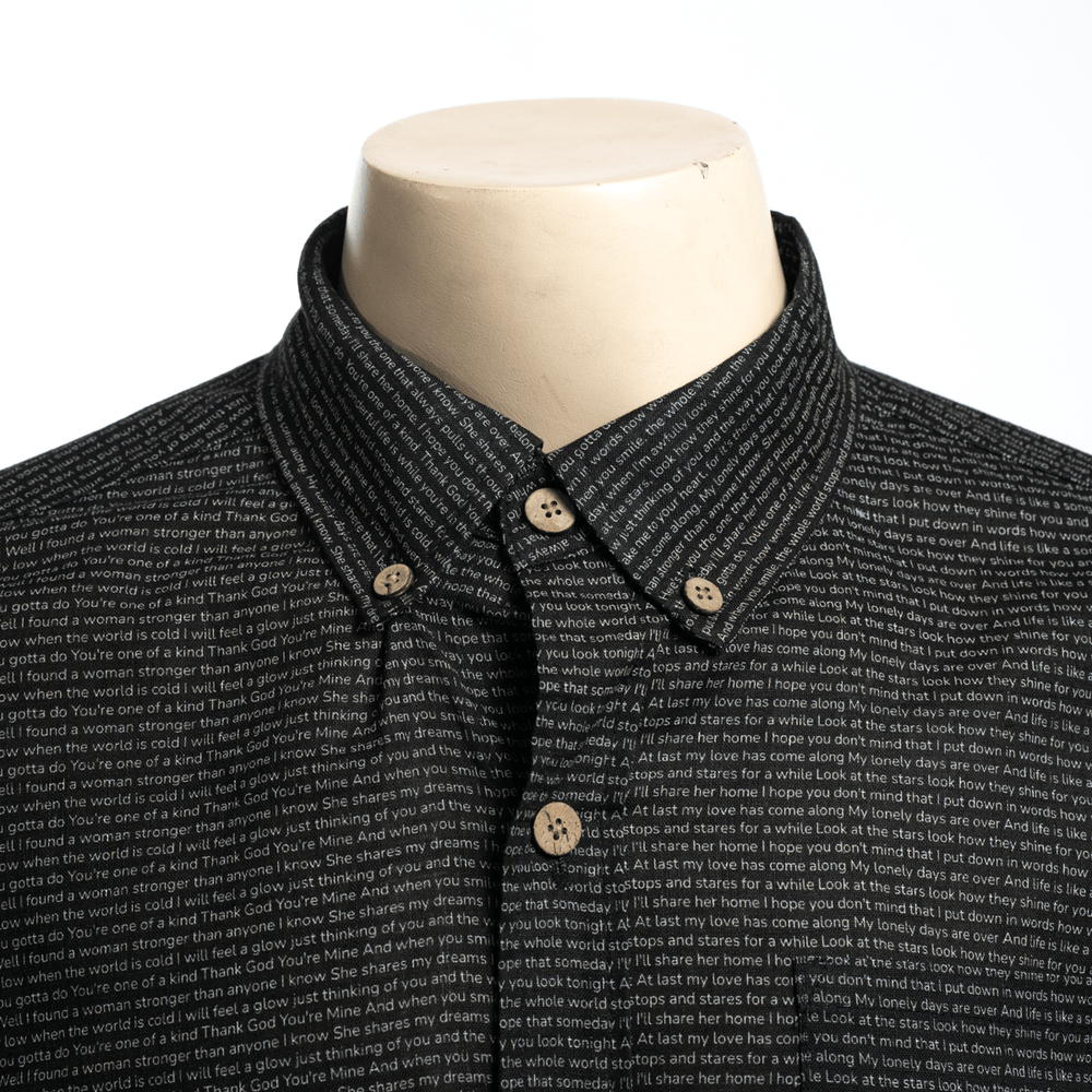 Men's Linen Textured Cotton Long Sleeve Pocket Shirt
