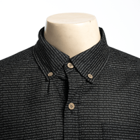 Men's Linen Textured Cotton Long Sleeve Pocket Shirt