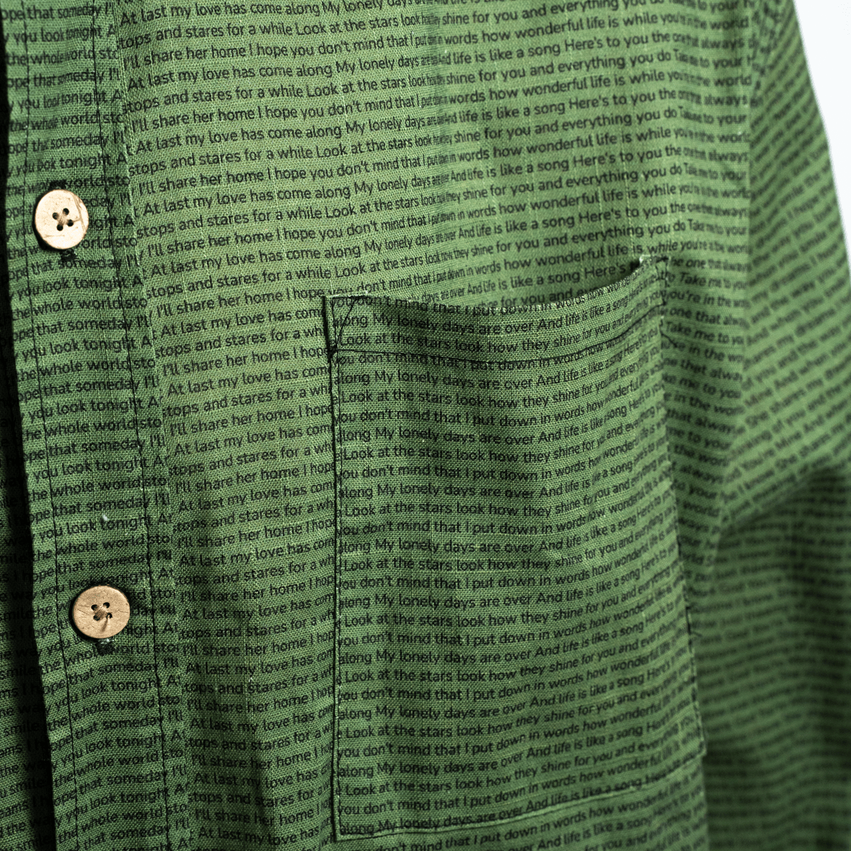 Men's Linen Textured Cotton Long Sleeve Pocket Shirt - TuneInk