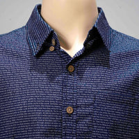 Men's Linen Textured Cotton Short Sleeve Shirt