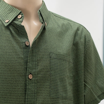 Men's Linen Textured Cotton Short Sleeve Shirt - TuneInk