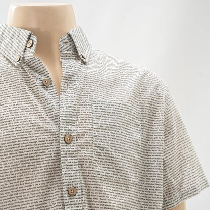 Men's Linen Textured Cotton Short Sleeve Shirt - TuneInk