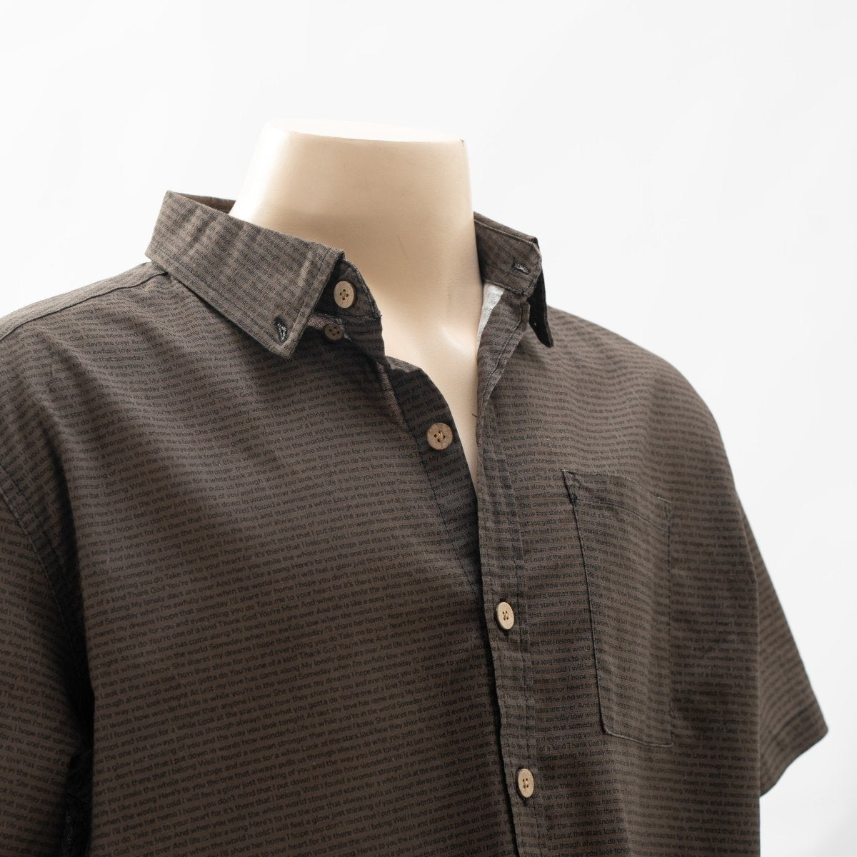 Men's Linen Textured Cotton Short Sleeve Shirt - TuneInk