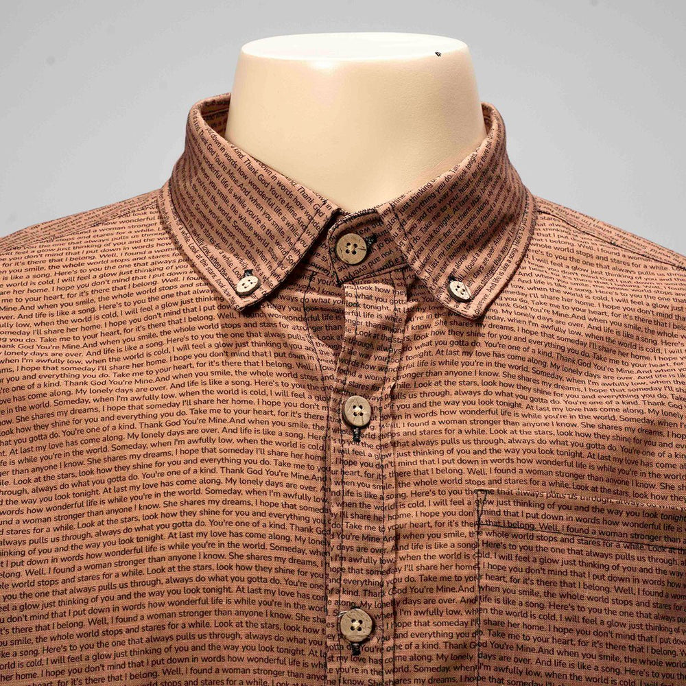 Men's Linen Textured Cotton Short Sleeve Shirt