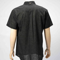 Men's Linen Textured Cotton Short Sleeve Shirt
