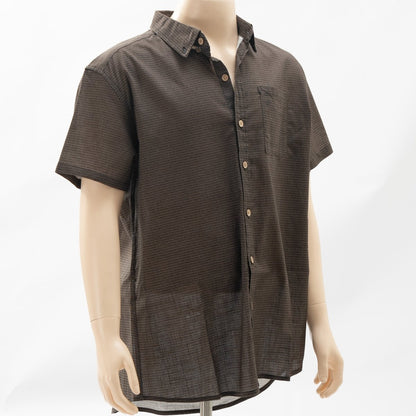 Men's Linen Textured Cotton Short Sleeve Shirt - TuneInk