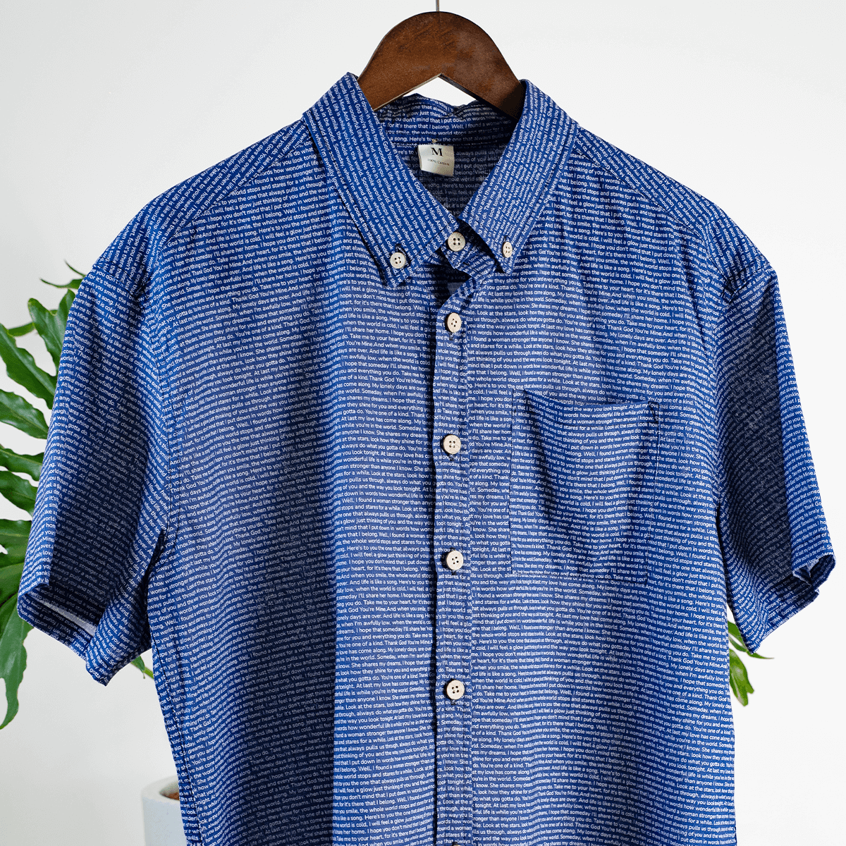 Men's Linen Textured Cotton Short Sleeve Shirt