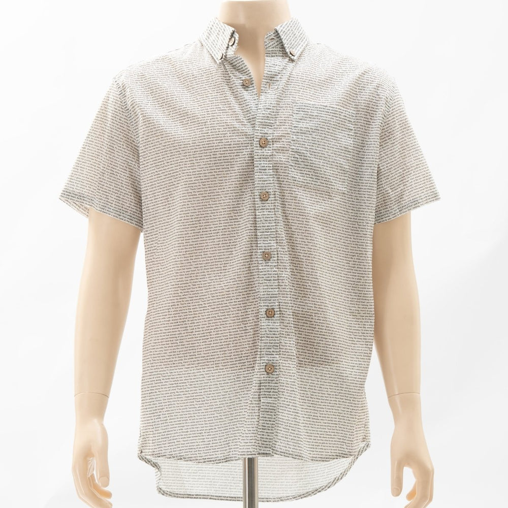 Men's Linen Textured Cotton Short Sleeve Shirt