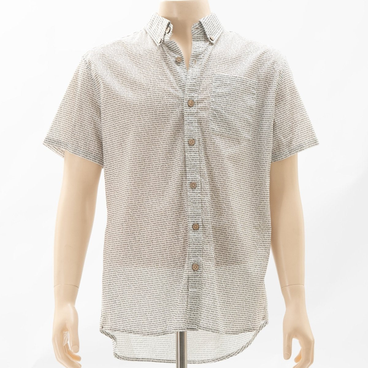 Men's Linen Textured Cotton Short Sleeve Shirt - TuneInk