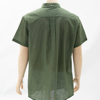 Men's Linen Textured Cotton Short Sleeve Shirt