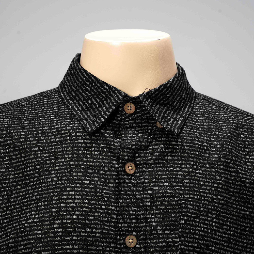 Men's Linen Textured Cotton Short Sleeve Shirt
