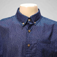 Men's Linen Textured Cotton Short Sleeve Shirt