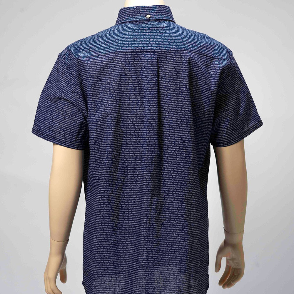 Men's Linen Textured Cotton Short Sleeve Shirt