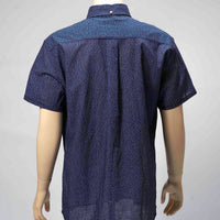 Men's Linen Textured Cotton Short Sleeve Shirt