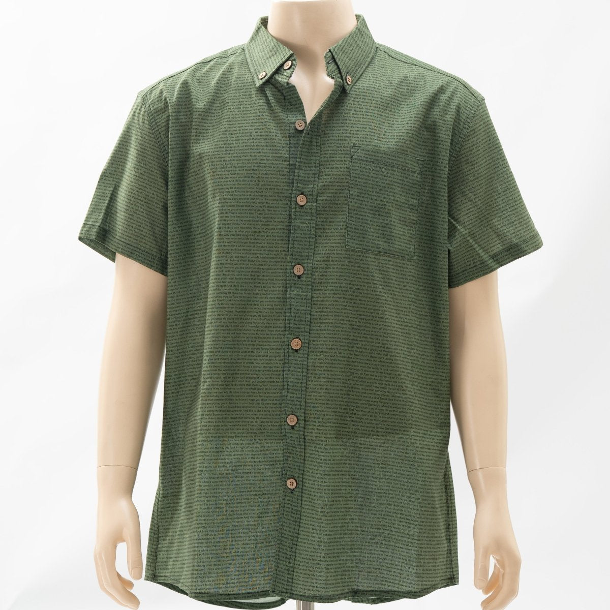 Men's Linen Textured Cotton Short Sleeve Shirt - TuneInk