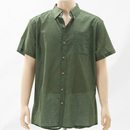Men's Linen Textured Cotton Short Sleeve Shirt - TuneInk