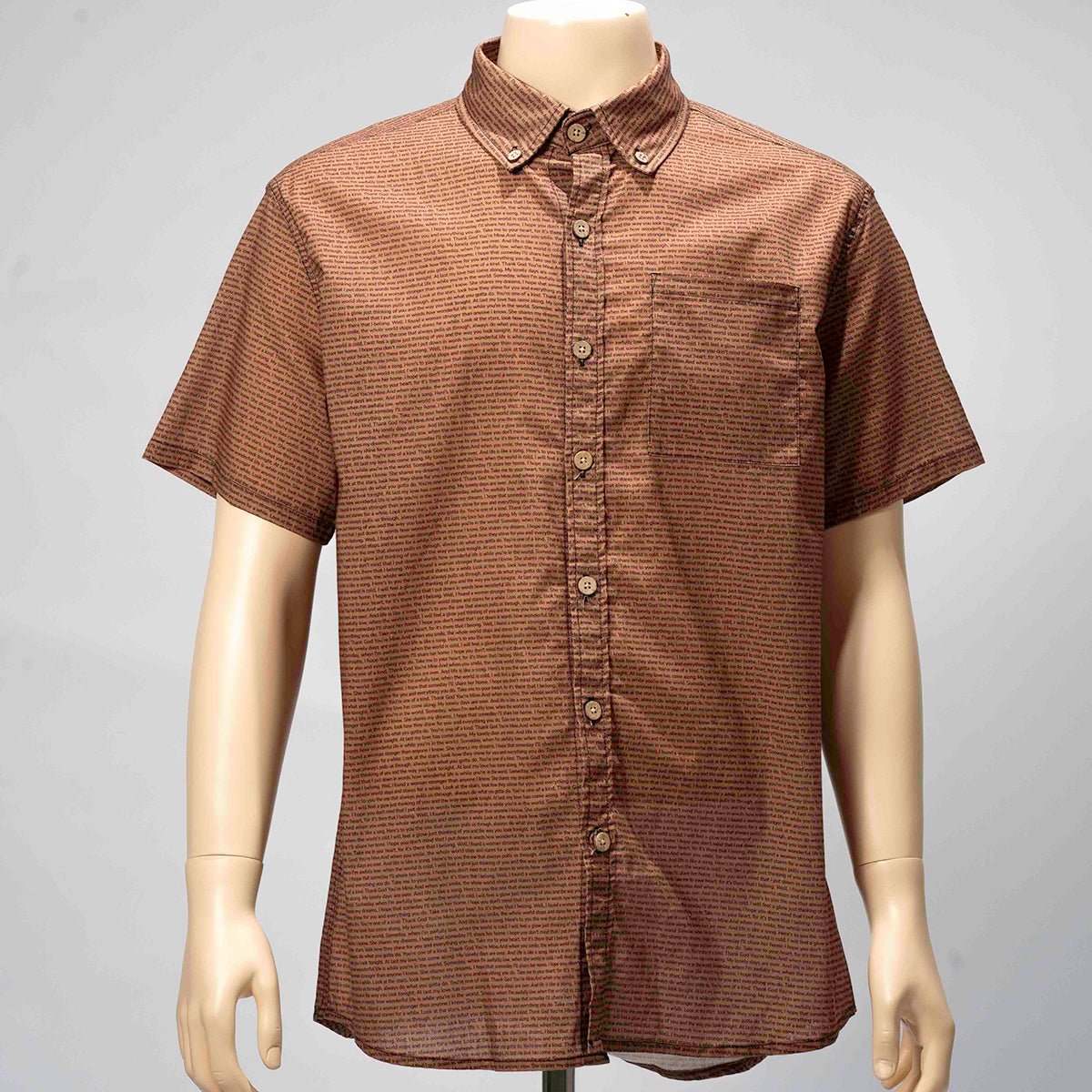Men's Linen Textured Cotton Short Sleeve Shirt - TuneInk