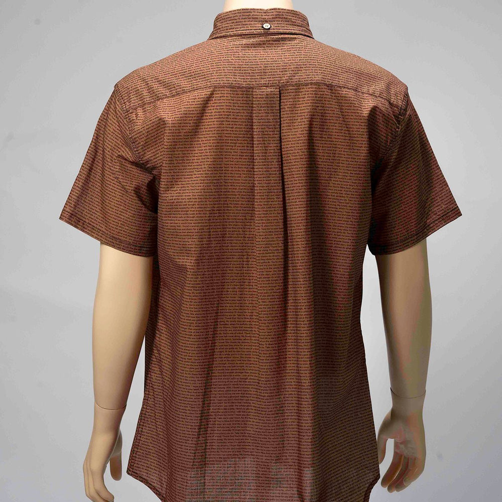 Men's Linen Textured Cotton Short Sleeve Shirt