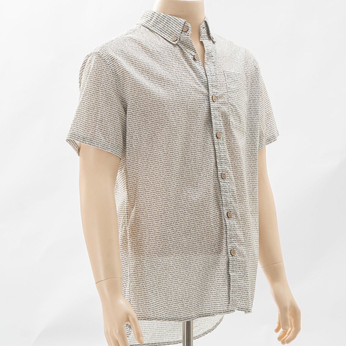 Men's Linen Textured Cotton Short Sleeve Shirt - TuneInk