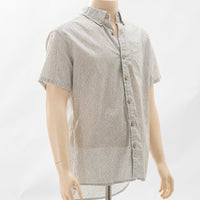Men's Linen Textured Cotton Short Sleeve Shirt