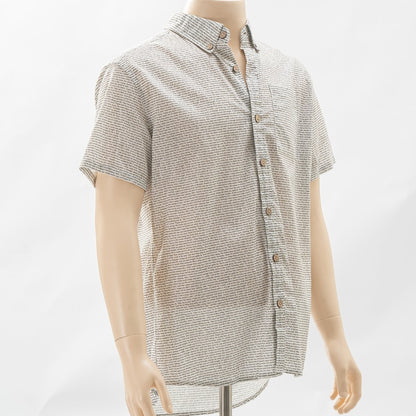 Men's Linen Textured Cotton Short Sleeve Shirt - TuneInk