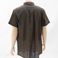 Men's Linen Textured Cotton Short Sleeve Shirt