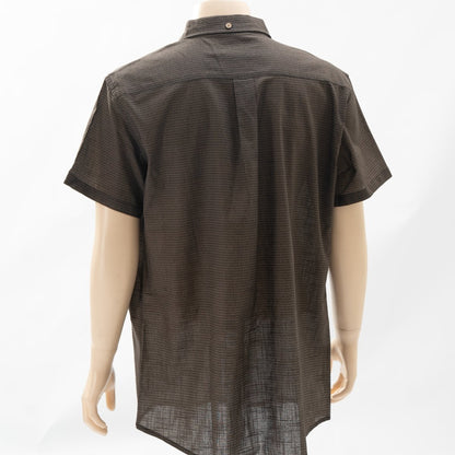 Men's Linen Textured Cotton Short Sleeve Shirt - TuneInk