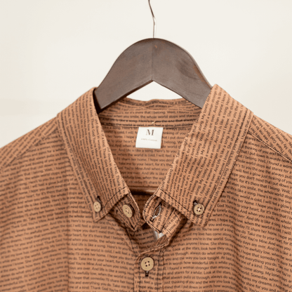 Men's Linen Textured Cotton Short Sleeve Shirt