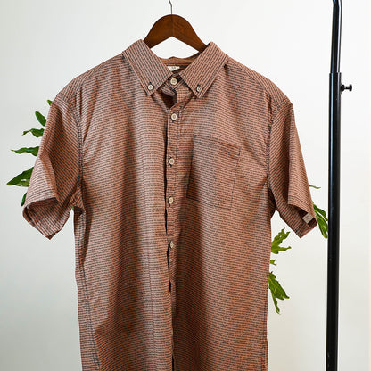 Men's Linen Textured Cotton Short Sleeve Shirt