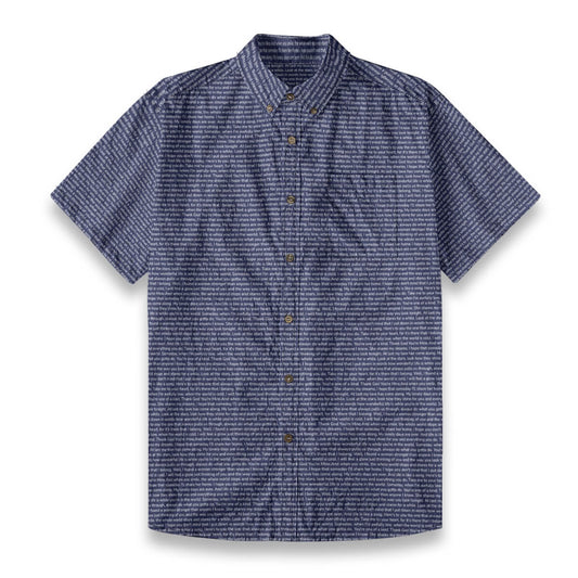Men's Linen Textured Cotton Short Sleeve Shirt