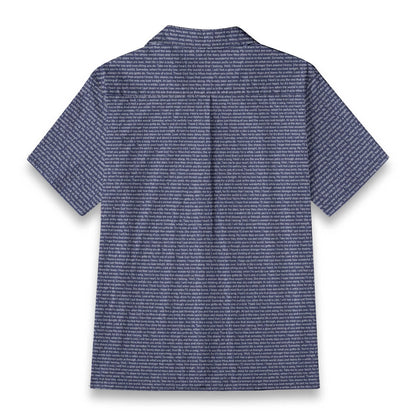 Men's Linen-Look Textured Cotton Hawaiian Shirt