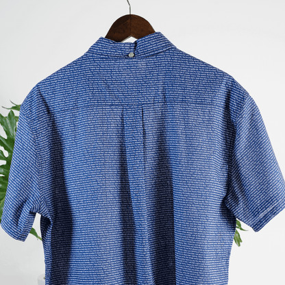 Men's Linen Textured Cotton Short Sleeve Shirt
