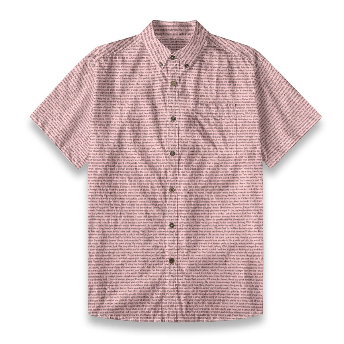 Men's Linen-Look Textured Cotton Short Sleeve Button-Up Shirt