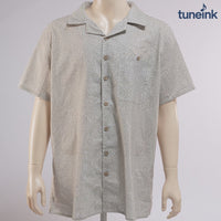 Men's Linen Textured Cotton Hawaiian Shirt