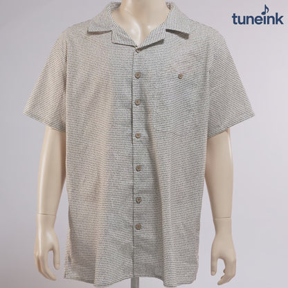 Men's Linen Textured Cotton Hawaiian Shirt