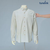 Men's Linen Textured Cotton Long Sleeve Pocket Shirt