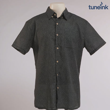 Men's Linen Textured Cotton Short Sleeve Shirt