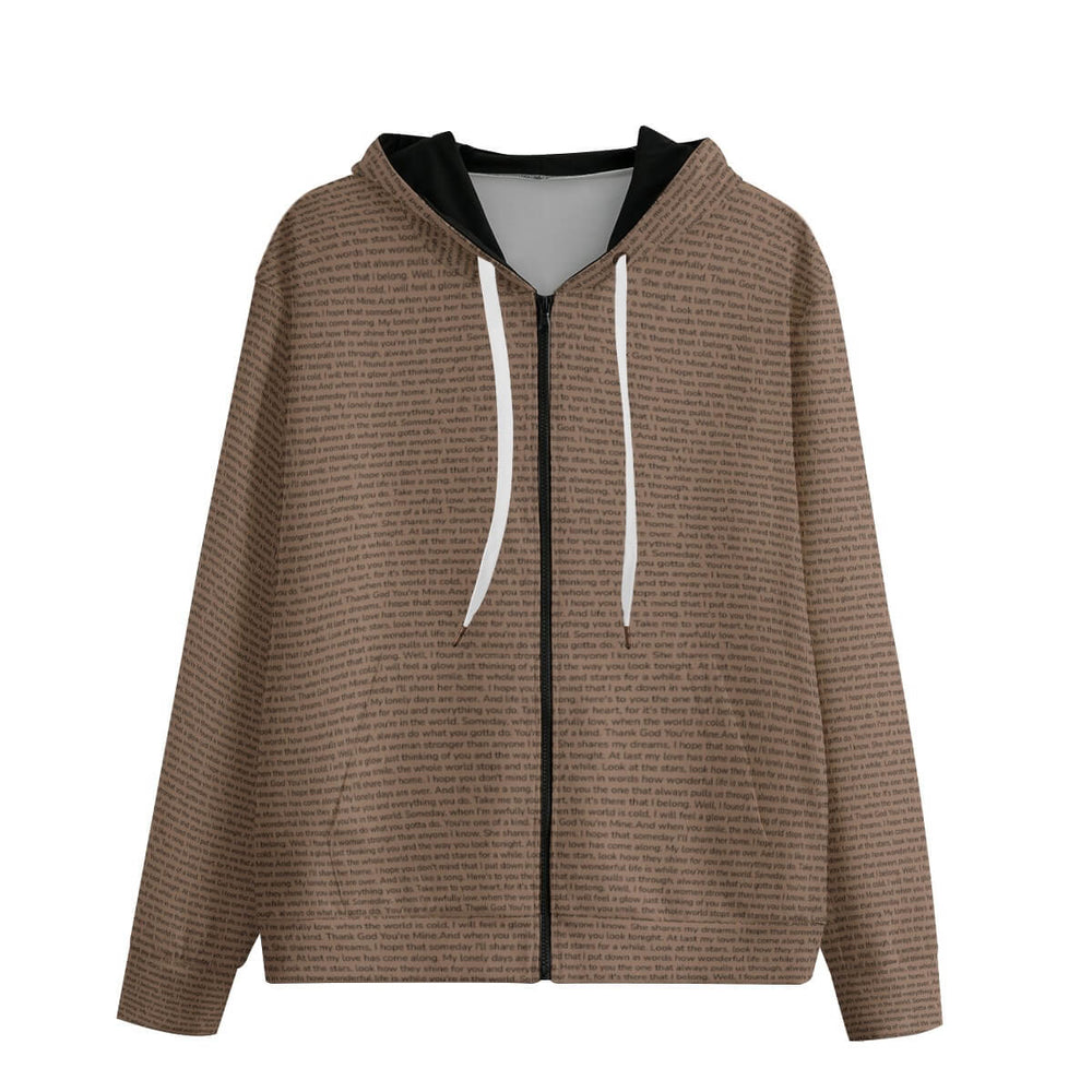 Unisex Cotton Zip Up Hoodie