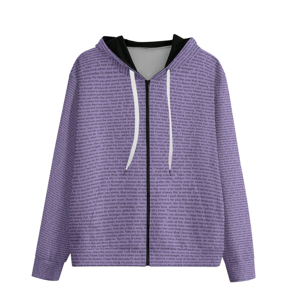 Unisex Cotton Zip Up Hoodie