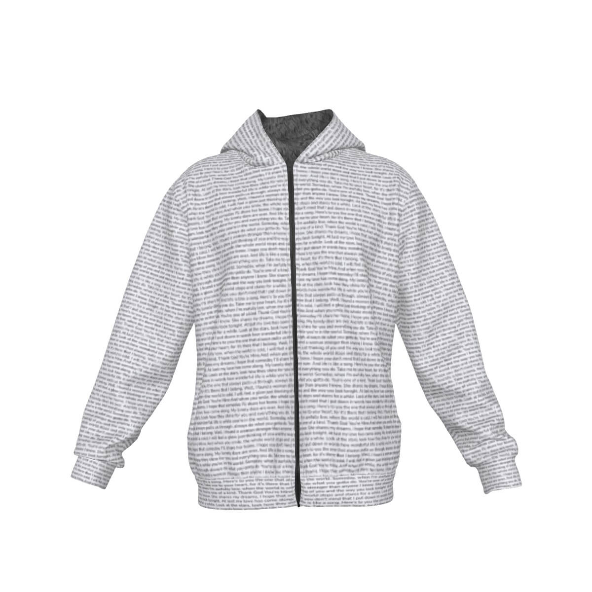 Unisex Sherpa Fleece Zip Up Hoodie