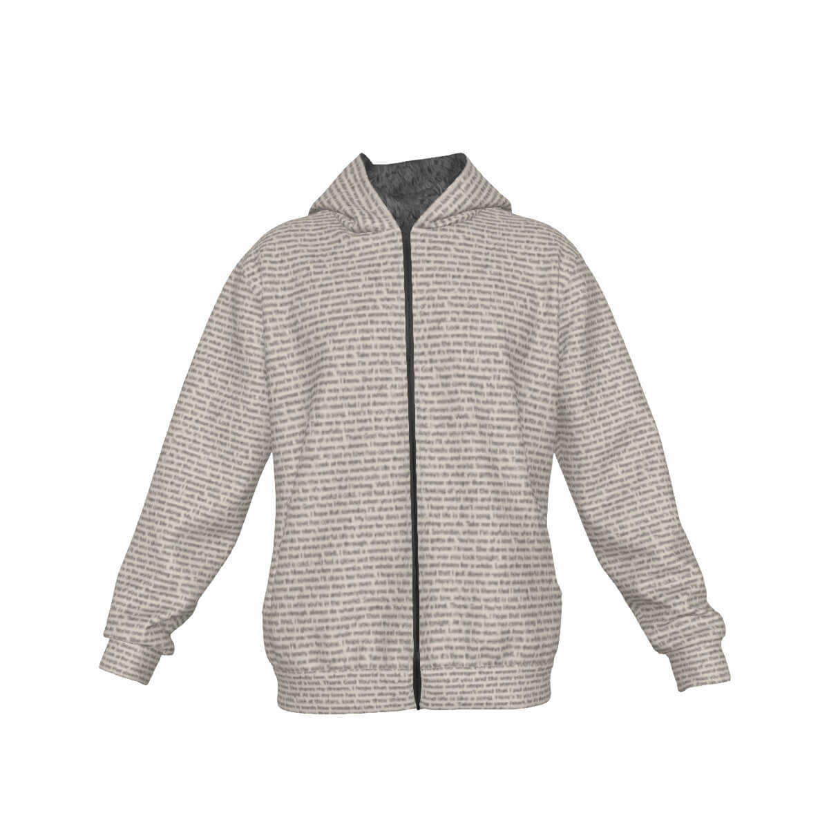 Unisex Sherpa Fleece Zip Up Hoodie