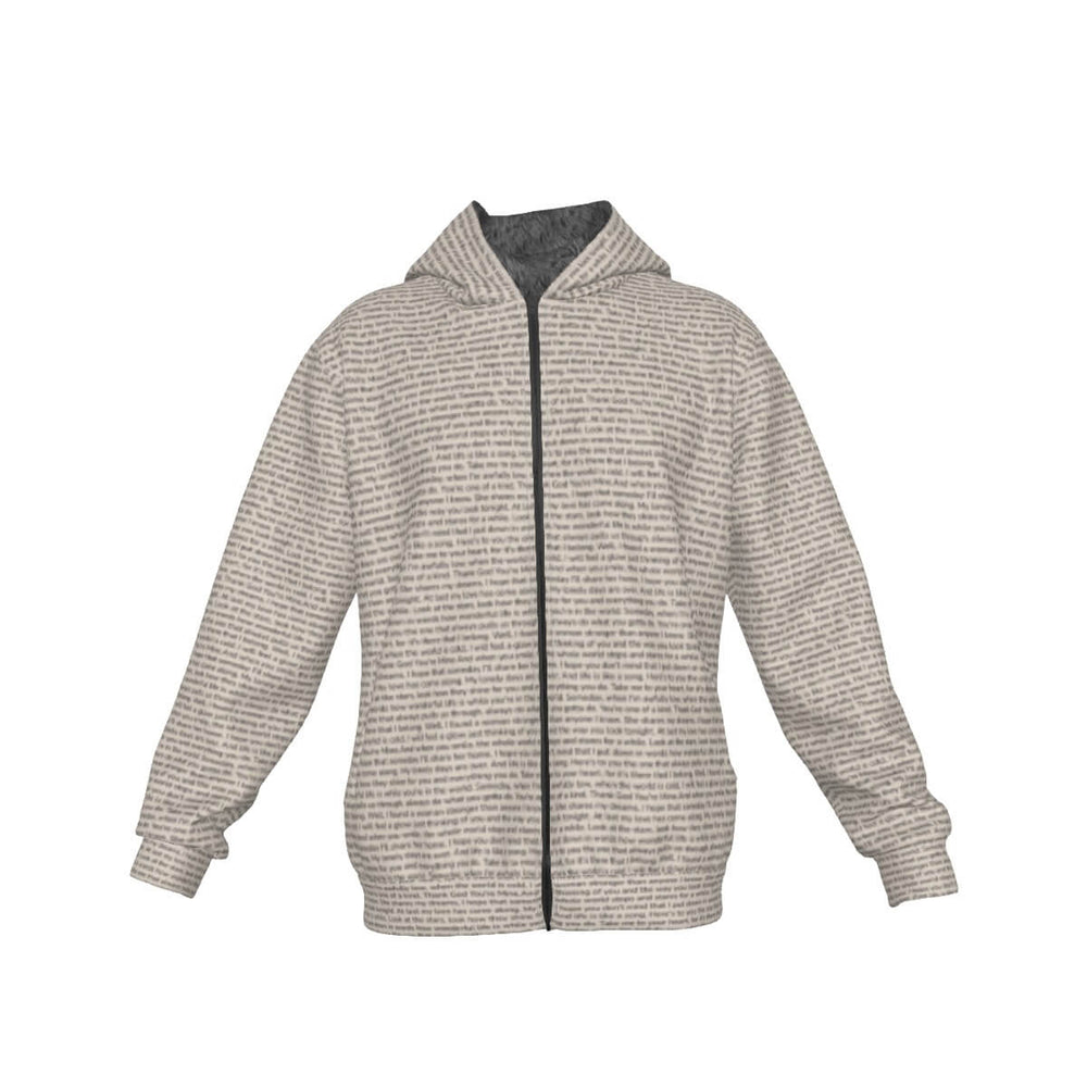Unisex Sherpa Fleece Zip Up Hoodie