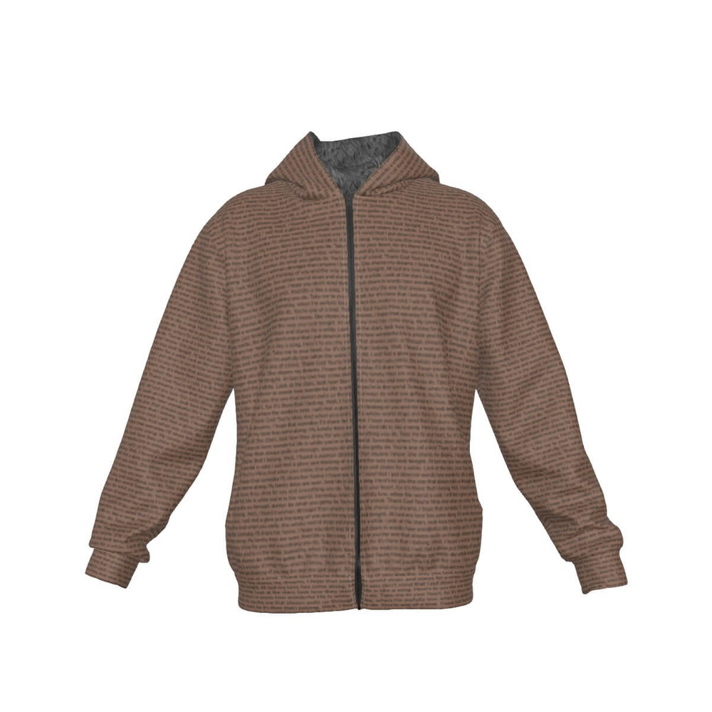 Unisex Sherpa Fleece Zip Up Hoodie