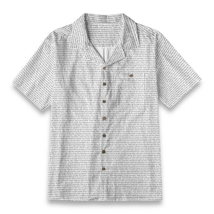 Men's Linen-Look Textured Cotton Hawaiian Shirt