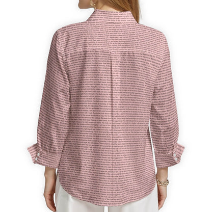 Women's Linen Textured Cotton 3/4 Sleeve Shirt