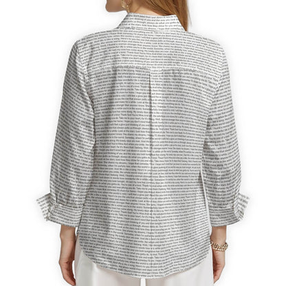Women's Linen Textured Cotton 3/4 Sleeve Shirt